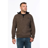 MKM Mens Tasman Sweater (MS1645) Natural Brown