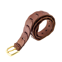 Badgery Maranoa Kangaroo Leather Plaited Belt (3000)