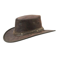 Barmah Squashy Kangaroo Crackle Hat (1018) Brown