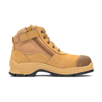 Blundstone Mens 318 Lace Up Zip Safety Boots (318) Wheat