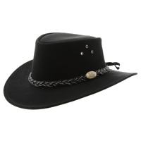 Jacaru Wallaroo Suede Hat (1007) Black