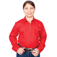 Just Country Girls Kenzie Half Button Work Shirt (60606) Chilli