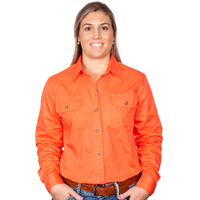 Just Country Womens Brooke Work Shirt (50502) Hot Coral