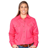 Just Country Womens Brooke Work Shirt (50502) Hot Pink