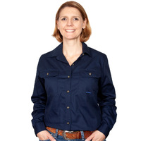Just Country Womens Brooke Work Shirt (50502) Navy