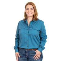 Just Country Womens Brooke Work Shirt (50502) Sapphire