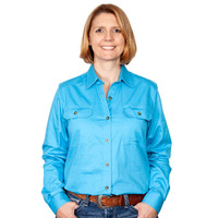Just Country Womens Brooke Work Shirt (50502) Sky