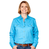 Just Country Womens Brooke Work Shirt (50502) Sky