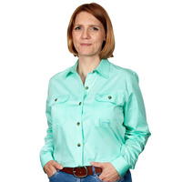 Just Country Womens Brooke Work Shirt (50502) Spearmint