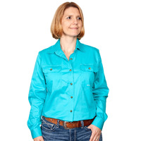 Just Country Womens Brooke Work Shirt (50502) Turquoise