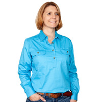 Just Country Womens Jahna Half Button Work Shirt (50505) 