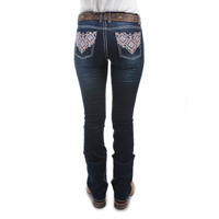 S_Pure Western Womens Macy Bootcut Jeans - 34 Leg (PCP2208124) Mid Night [SD]