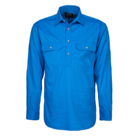 Ritemate Mens Pilbara Closed Front Shirt (RM200CF) Light Blue