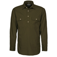 Ritemate Mens Pilbara Closed Front Shirt (RM200CF) Olive