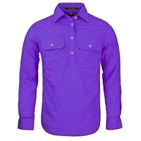 Ritemate Womens Pilbara Closed Front Shirt (RM300CF) Purple