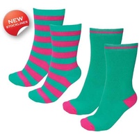 Thomas Cook Thermal Socks 2 Pack (TCP1992SOC) Peppermint/Bright Pink