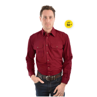 Thomas Cook Light Drill Full Button L/S Shirt (TCP1125005) Red
