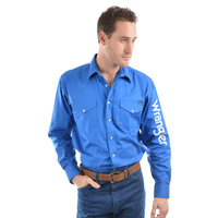 Wrangler Mens Logo Rodeo L/S Drill Shirt (XCP1116020)