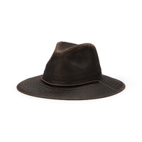 Avenel Hats Mens Oakridge Weathered Safari Hat (MO10) Distressed Dark Brown