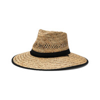 Avenel Hats Bailey Cotton Trim Harvester Hat (2977) Natural/Black [SD]
