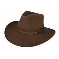 Avenel Hats Stockman Wool Felt Outback Hat (21827) Bark [SD]