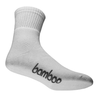 Bamboo Textiles Unisex 3 Pack of Crew Socks (793618080) White