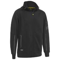 Bisley Unisex Fleece Jumper Zip Front Hoodie (BK6925_BBLK) Black