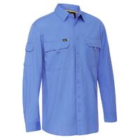 Bisley Mens X Flow Ripstop L/S Shirt (BS6414_BULT) Blue  [GD]
