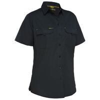 Bisley Womens X Airflow Ripstop S/S Shirt (BL1414_BBLK) Black