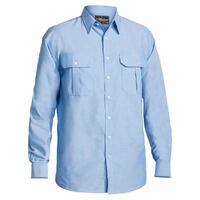 Bisley Mens Oxford L/S Shirt (BS6030_BCRU) Blue