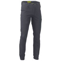 Bisley Mens Stretch Drill Cargo Cuffed Pants (BPC6028_BCCG) Charcoal [SD]