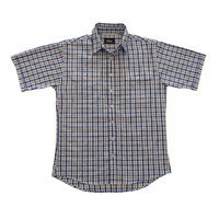Bisley Mens S/S Seersucker Shirt (BS20209_CSTT) Blue Check  [SD]