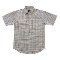 Bisley Mens S/S Shirt (BS20214_CAND) Brown Check  [SD]