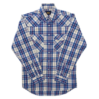 Bisley Mens Western L/S Shirt (BS70267_CSTT) Royal Large Check [SD]
