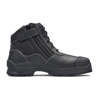 Blundstone Mens 319 Lace Up Zip Safety Boots (319) Black  [SD]
