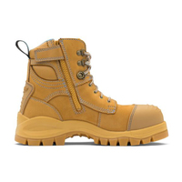Womens KingGee Tradie Zip Up Safety Toe Nubuck Leather Gel Work Boots K27380