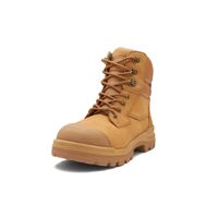 Blundstone Unisex Rotoflex TPU-Safety 150mm Ankle Zip Lace Up Boots (8060) Wheat Nubuck