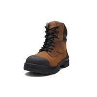 Blundstone Unisex Rotoflex TPU-Safety 150mm Ankle Zip Lace Up Boots (8066) Saddle Brown