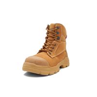 Blundstone Unisex Rotoflex Vibram PUR-Safety 150mm Zip Lace Up Boots (9090) Wheat Nubuck