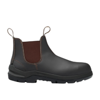 Blundstone Mens DuraFit Elastic Side Safety Boots (7508) Brown Leather