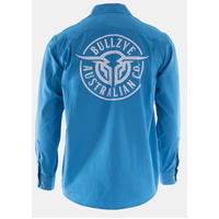 Bullzye Mens Lightweight Half Button Shirt (BCP1101120) Vivid Blue