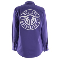 Bullzye Womens Lightweight Half Button Shirt (BCP2101120) Violet