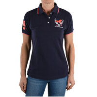 Bullzye Womens Heritage Polo (B1S2507096) Navy/Coral