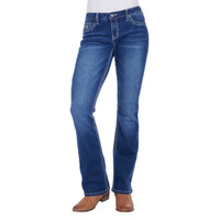 Bullzye Womens Dahlia Bootcut Jeans - 36Leg (BCP2207271) Blue Wash [SD]