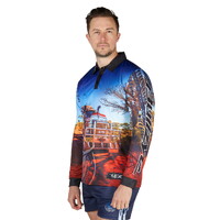 Bullzye Mens Road Train L/S Fishing Tee (B5S1568493) Multi