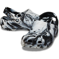 Crocs Unisex Classic Marbled Clogs (206867-103) White/Black