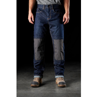 FXD Mens WD-3 Skinny Leg Work Denim Jeans With Knee Pads (FX01336003) Indigo Stomp Wash