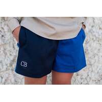 Crowbar Mens Andy Grown Here Harlequin Drill Short (AUSAHNRB) French Navy/Royal Blue
