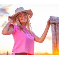 MaryG Womens Crop Top T-Shirt (MGESTLMT) Pink