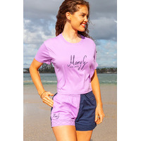 MaryG Womens Crop Top T-Shirt (MGESTLMT) Lavender [GD]